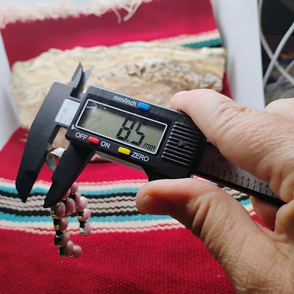 Southwest Pink Conch Shell Sterling Silver Naja Horseshoe Pendant Statement - Picture 6 of 6